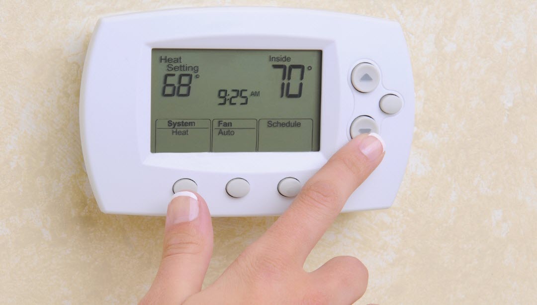 image showing a central heating thermostat